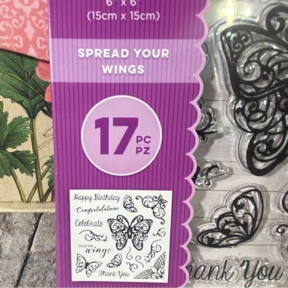 Crafters Companion Clear Acrylic Stamps 17 Piece Set Card Making Scrapbook Craft - Picture 3 of 5